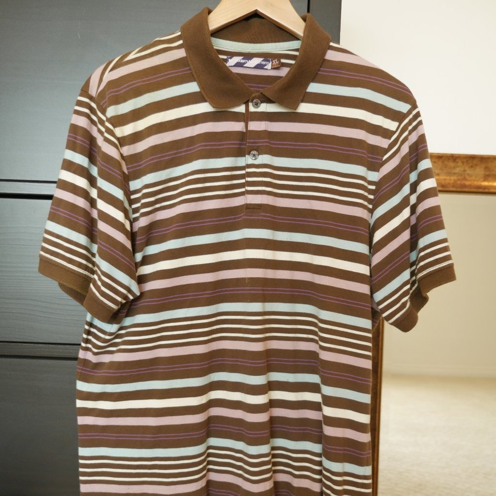 Modern Amusement Polo Brown + Navy + Purple